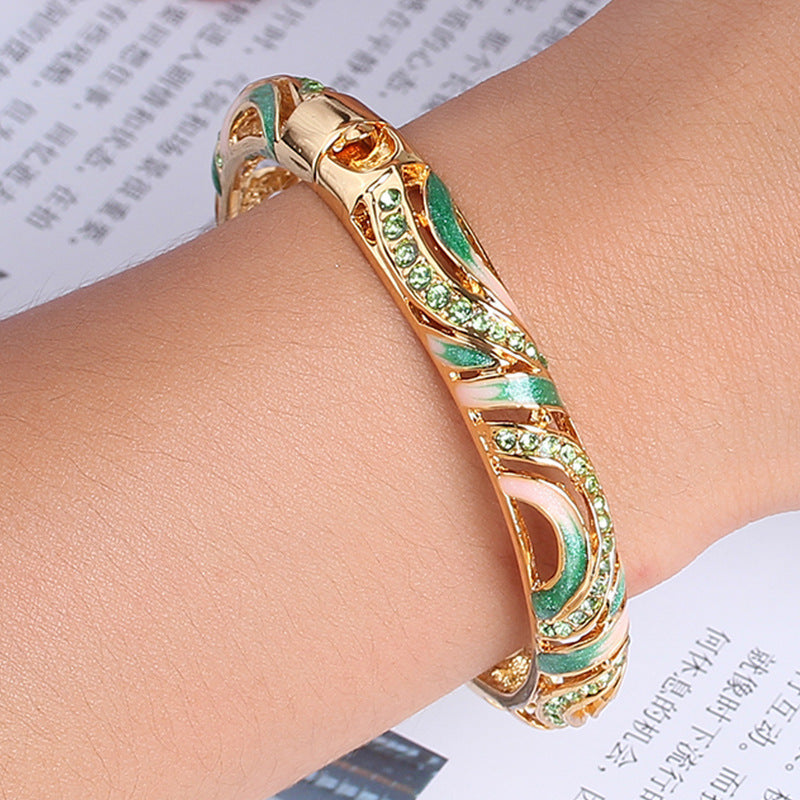 Wholesale 3pcs Green Crystal Simple Jewelry Manufacturer Popular Direct Sales