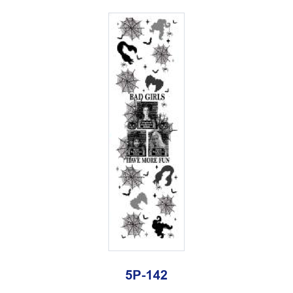 Wholesale 2/ 8/ 16pcs Spooky  Gothic Skeleton Bat  Web Retro Quote Print Pen and Bookmark Stickers UV DTF Wraps OLY Exclusive