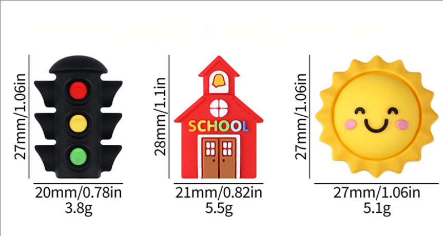 Wholesale 20pcs 3D Santa Claus Back To School Series DIY Creative Ballpoint Pen Fashion Beads