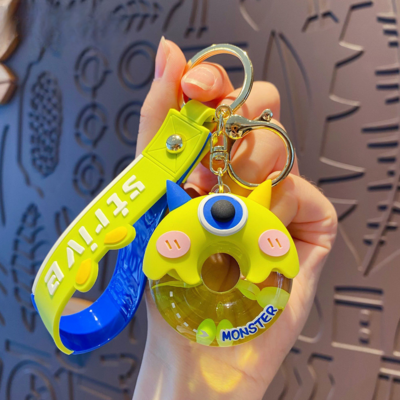 Wholesale Cartoon Into Oil Donuts Monsters Acrylic Keychains