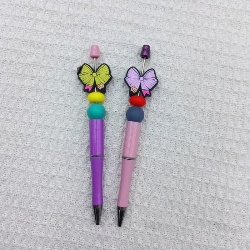 Wholesale 10pcs Creative Bow Color Silicone DIY Beads