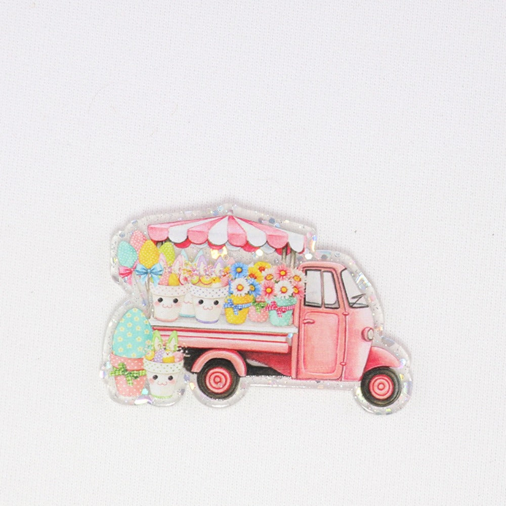 Wholesale 10pcs Easter Cartoon Rabbit Acrylic Cute DIY Patch Accessories