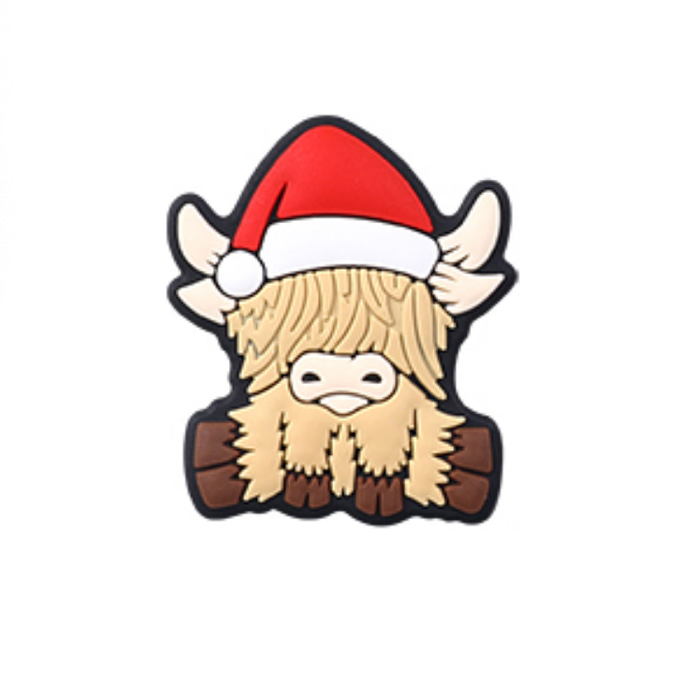 Wholesale 20pcs Cartoon Christmas Series Elk Gloves Christmas Hat Pattern Silicone Beads