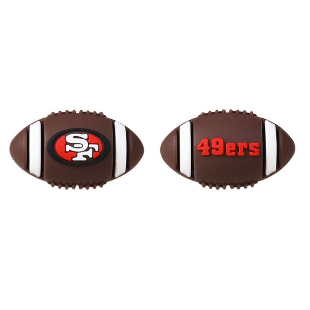 Wholesale 20pcs 3D Rugby Pattern Silicone Beads