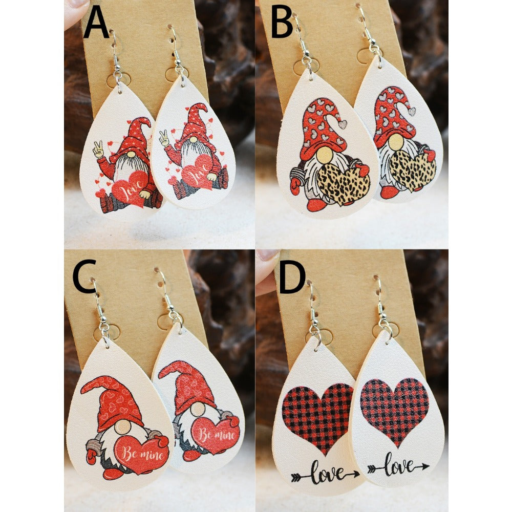 Wholesale Valentine's Day Dwarf Elf Leopard Print Earrings