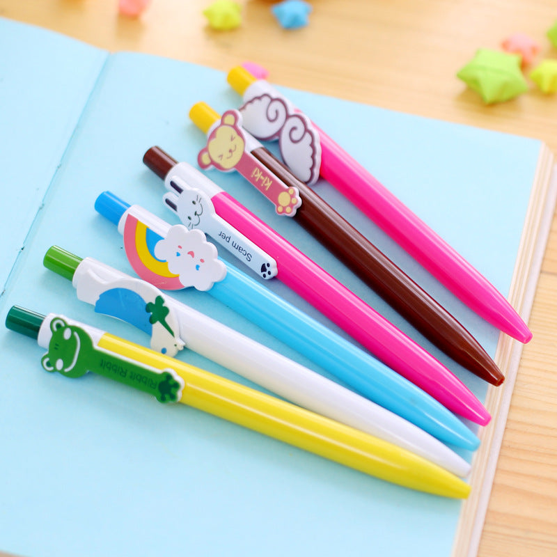 Wholesale Plastic Cartoon Colorful Rainbow Ballpoint Pen