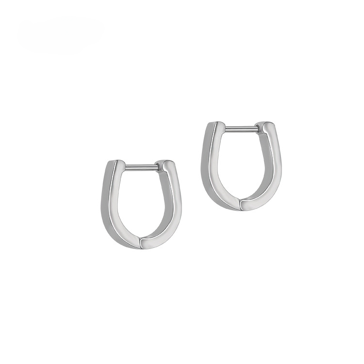 Wholesale Alien Shaped Stainless Silver Punk Earrings