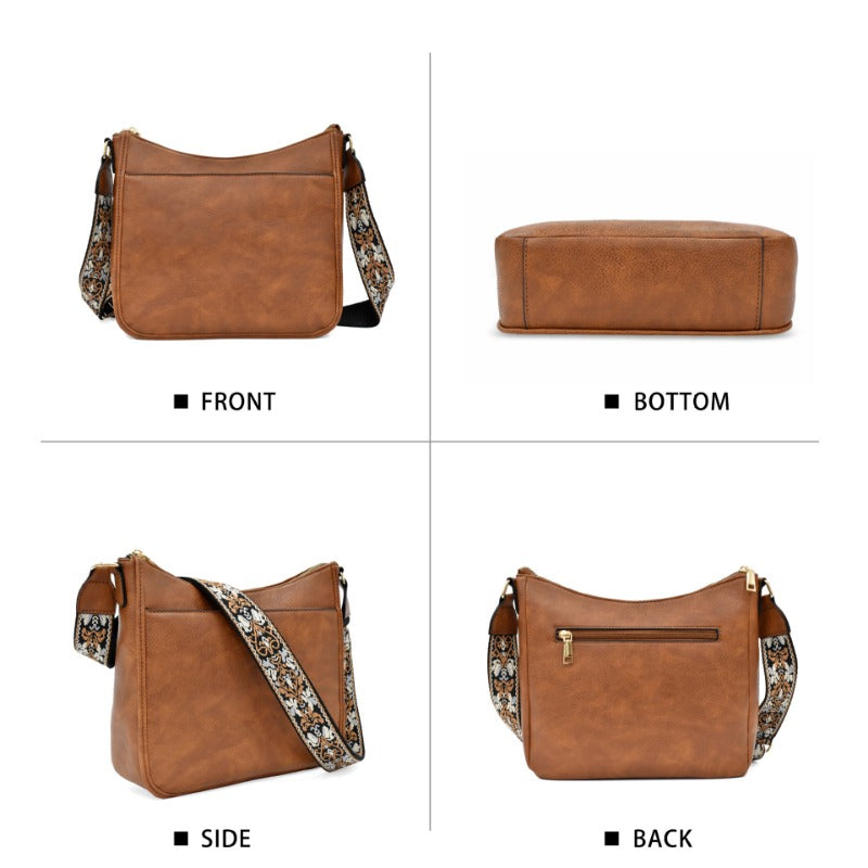 Wholesale Retro Solid Color Matching Shoulder Strap Large Capacity Multifunctional Shoulder Bags