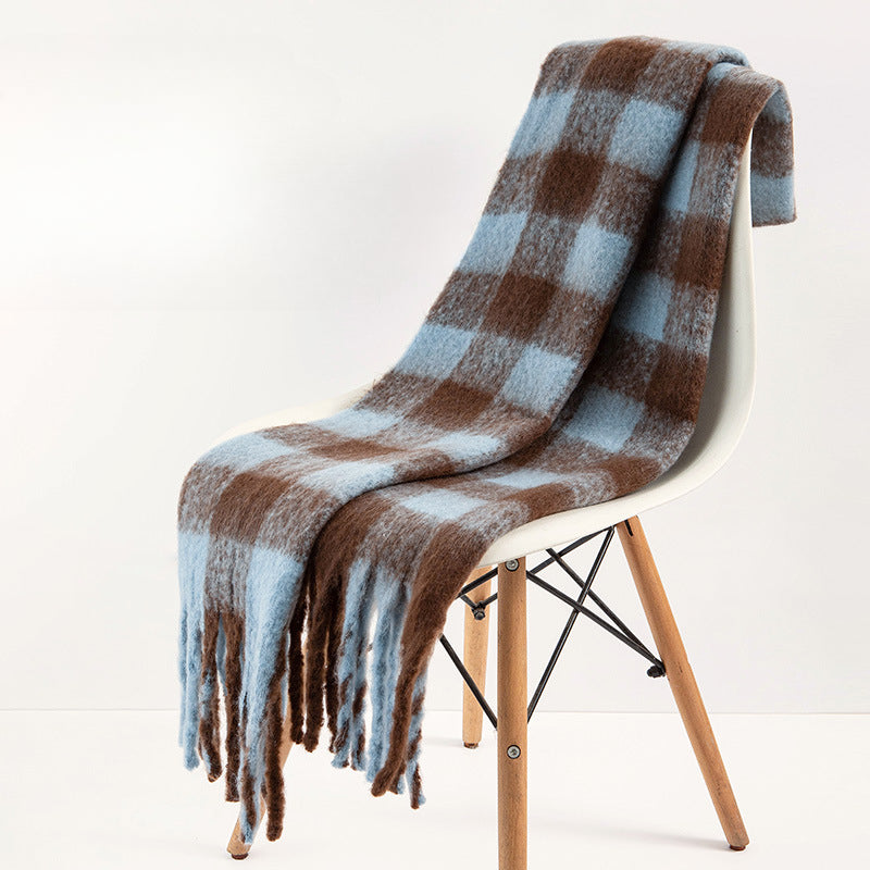 Wholesale Winter Thickened Warm Plaid Scarf