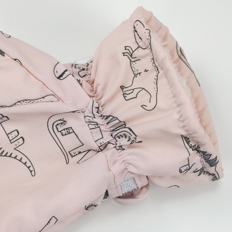 Wholesale Children's Autumn and Winter Velvet Thickened Warm Baby Gloves