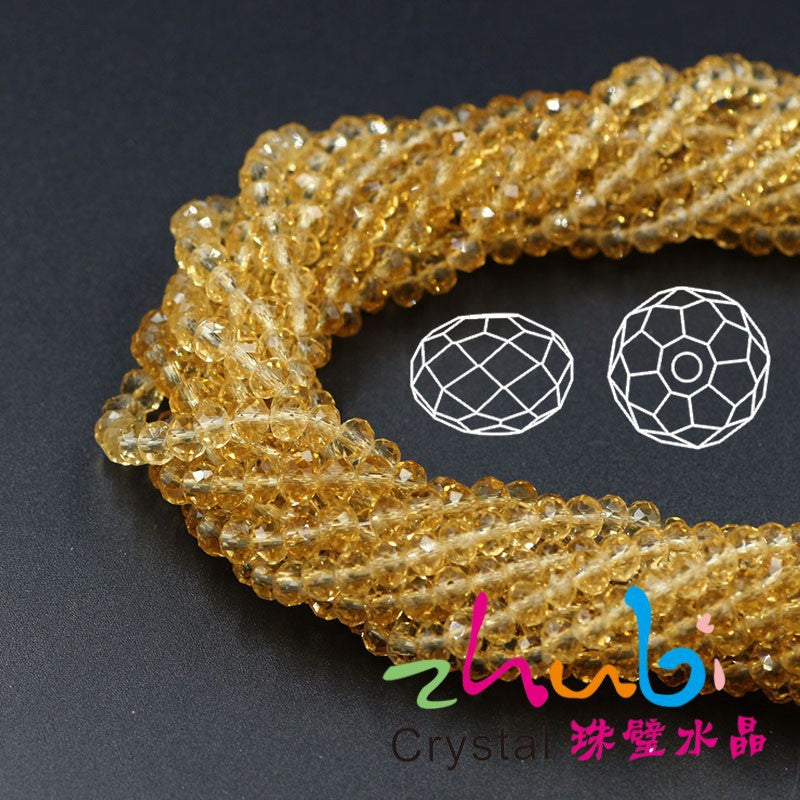 Wholesale 6-12MM Flat Beads Glass Wheel Crystal Beads Lanyard