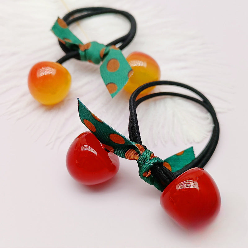 Wholesale Cherry Rubber Band Leather Headband