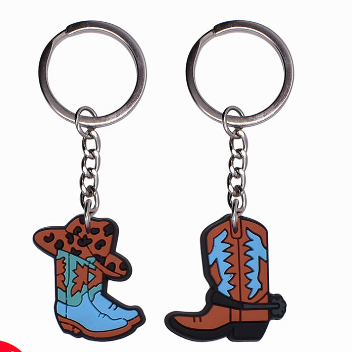 Wholesale 20pcs/pack Cowgirl PVC Soft Cartoon Keychain