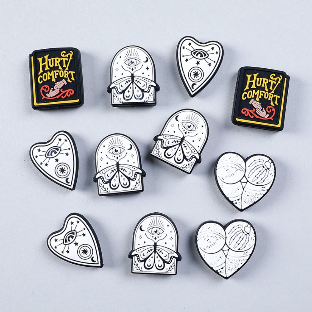 Wholesale 20pcs Gothic Theme Silicone Beads