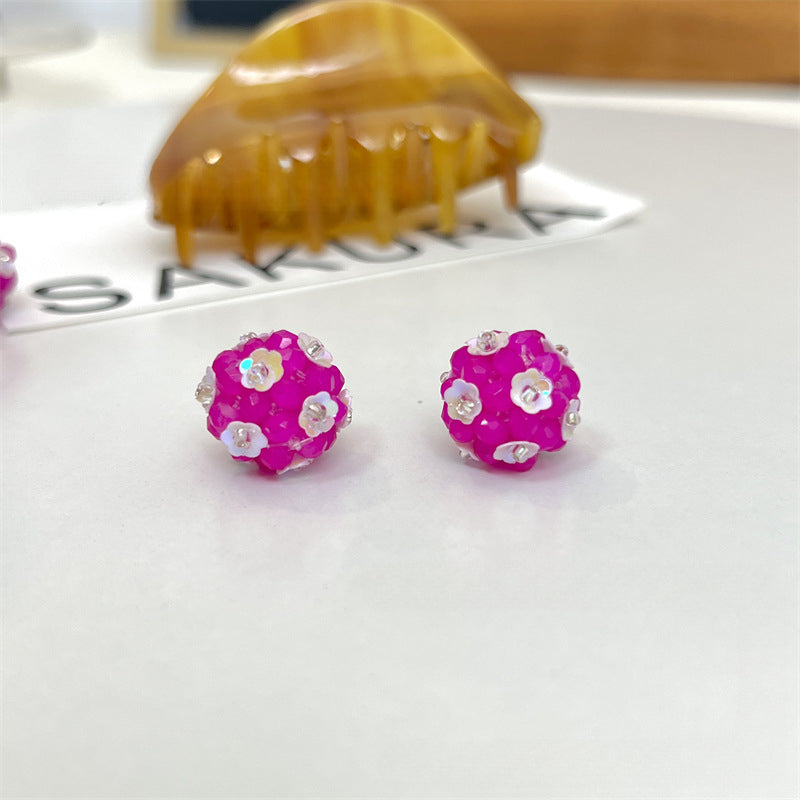 Wholesale Crystal Ball Flower Beads