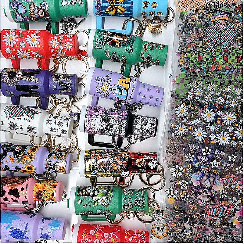 Wholesale Random 20pcs 50pcs 100pcs Cartoon Pattern Mini Travel  Cup Sticker