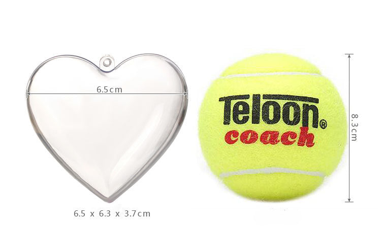 Wholesale Transparent Plastic Heart-shaped Christmas Balls