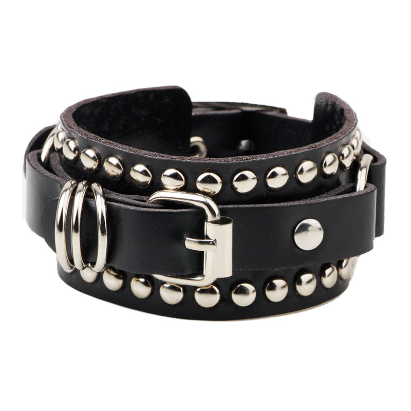 Wholesale Punk bracelet belt rivet shape bracelet