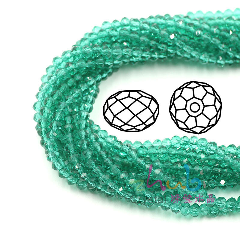 Wholesale 6-12MM Flat Beads Glass Wheel Crystal Beads Lanyard