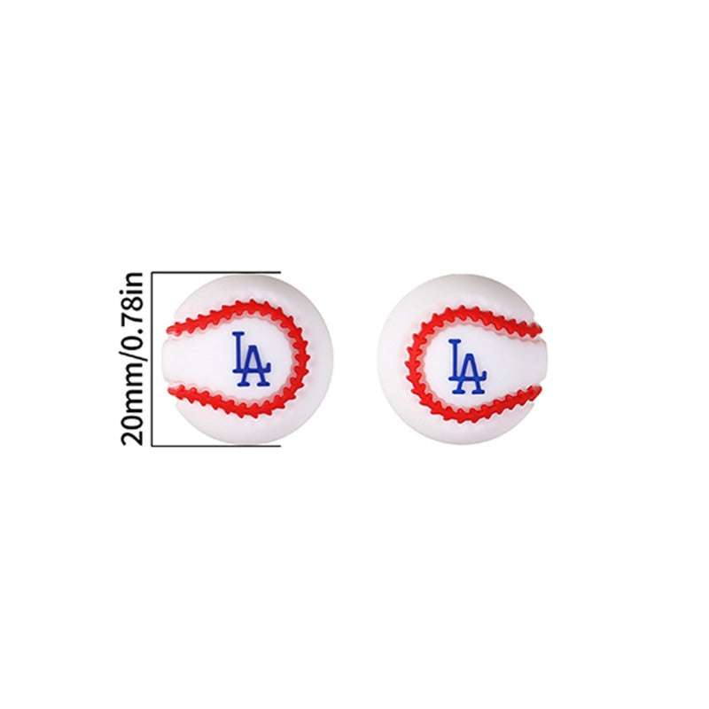 Wholesale 20pcs 3D Stereoscopic Tennis Letter Creative Design Simple Beads