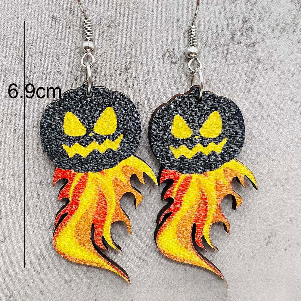 Pendientes de madera de colección de Halloween al por mayor