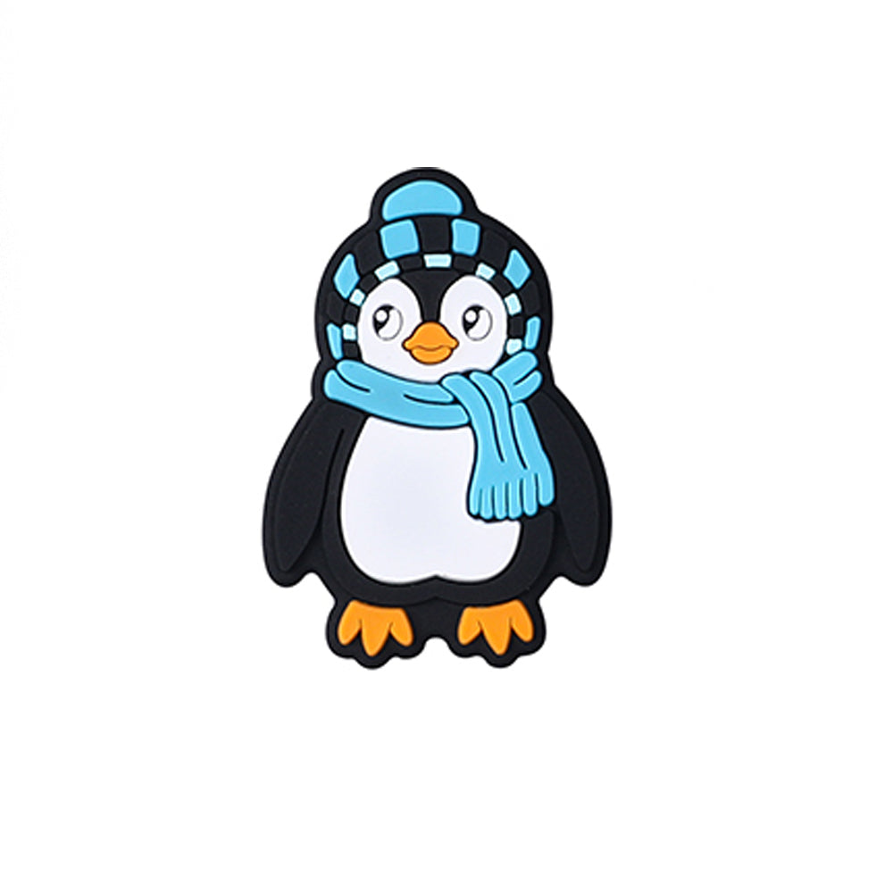Wholesale 20pcs Cartoon Winter Penguin Polar Bear Pattern Silicone Beads