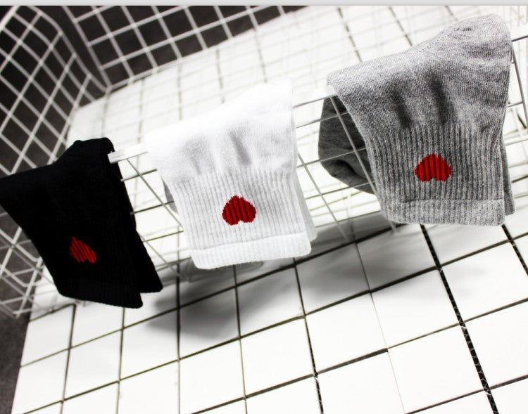 Wholesale 20pcs simple super cute little love red heart Socks