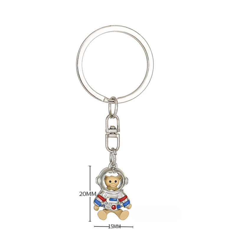 Wholesale Zinc Alloy Bear Astronaut Keychain