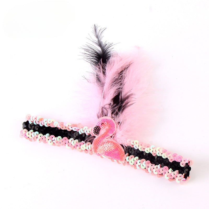 Wholesale 10PCS Sequin Headband Feather Headband