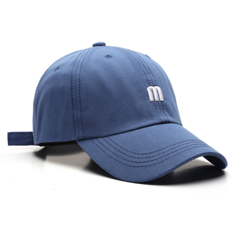 Wholesale M Letter Embroidery Versatile Soft Top Visor Baseball Cap