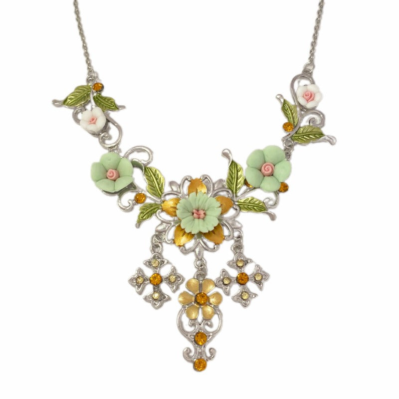 Wholesale Alloy Light Luxury Retro Forest Flower Clavicle Necklace