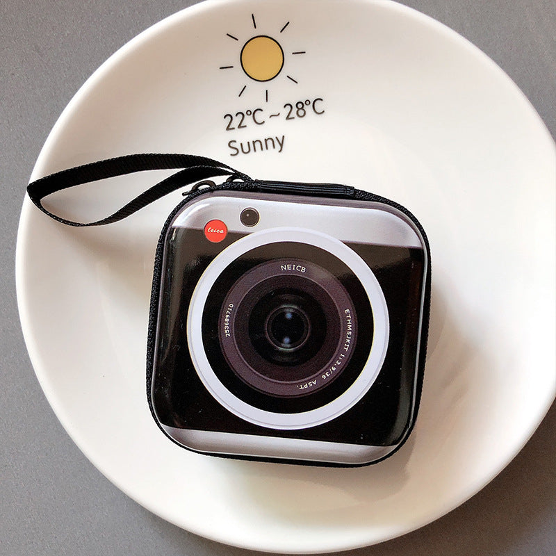 Wholesale Cartoon Retro Record Tape Tinplate Earphone Case