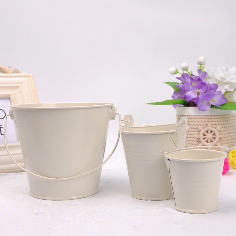 Wholesale Home Decoration Metal Crafts Mini Iron Bucket Ornaments