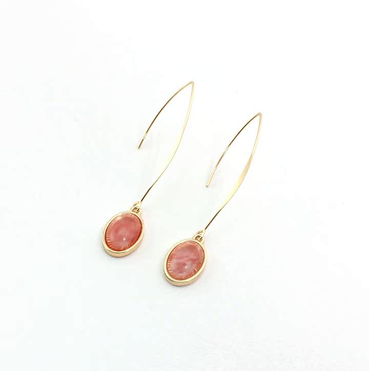 Wholesale Natural Stone Inlaid Drop Earrings