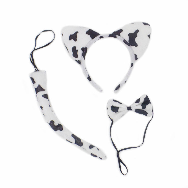 Wholesale Children's Cartoon Cat Ears Collar Tail Cloth Headband