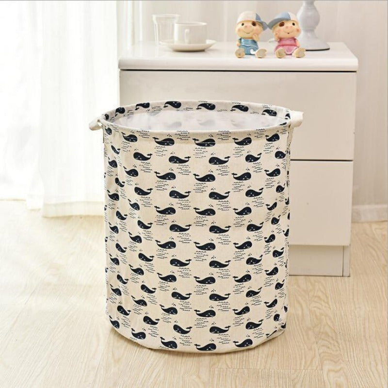 Wholesale Cotton and Linen Large Capacity Foldable Storage Baskets