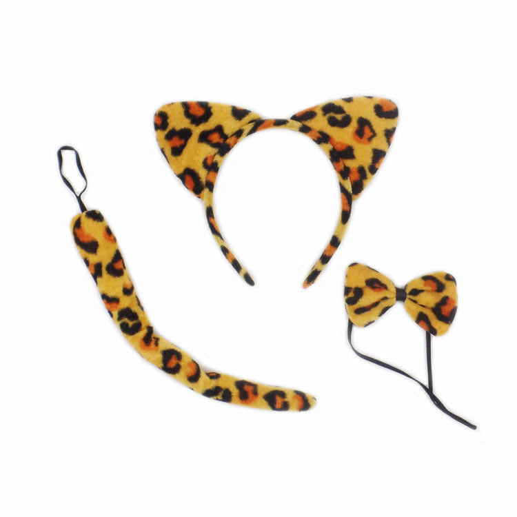 Wholesale Children's Cartoon Cat Ears Collar Tail Cloth Headband