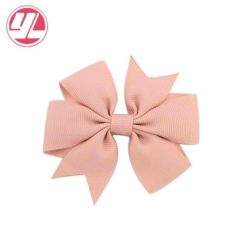 Wholesale 10pcs Handmade Baby Dovetail V Ribbed Ribbon Bow Hairpin