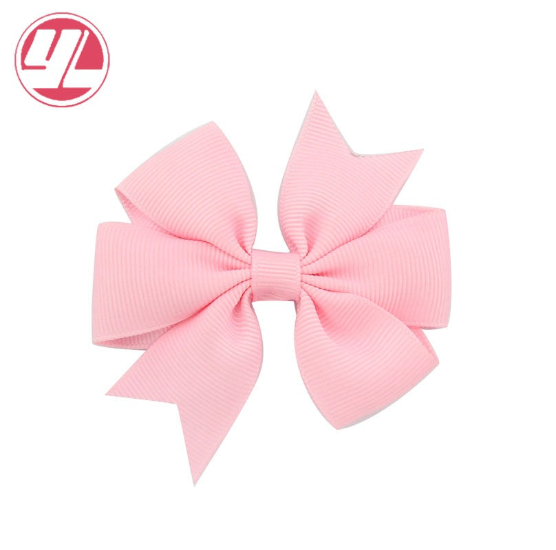 Wholesale 10pcs Handmade Baby Dovetail V Ribbed Ribbon Bow Hairpin