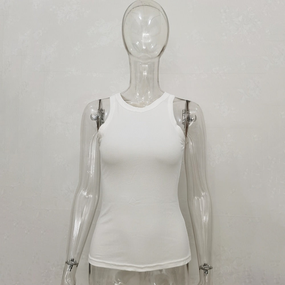 Wholesale Vest T-shirt Ribbed Long Versatile Top