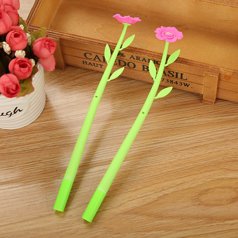 Wholesale Creative Cute Cartoon Camellia Gel Pen