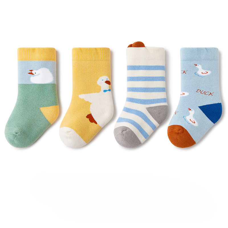 Wholesale Autumn and Winter Children's Socks Medium Tube Cartoon Baby Socks Type A