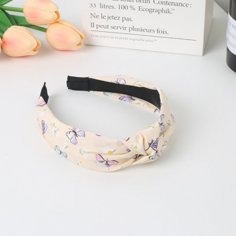 Wholesale Fabric Cross Minimalist Wide Edge Headband