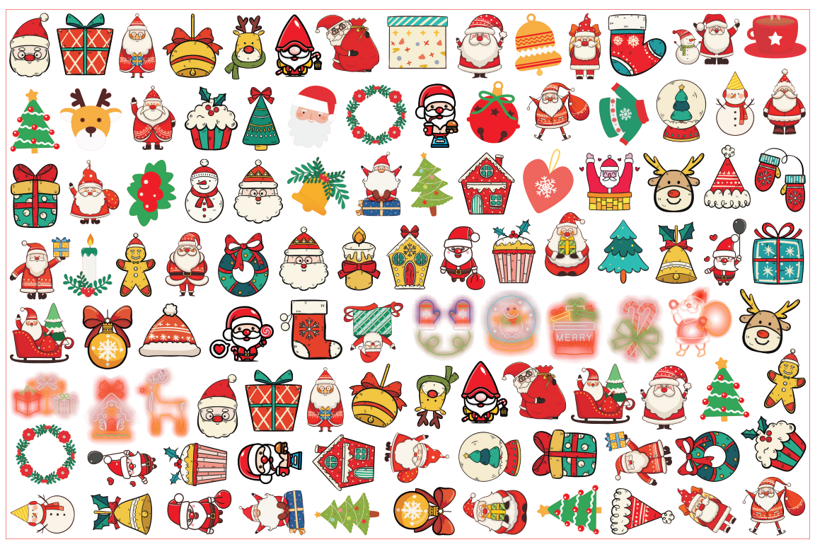 Wholesale Christmas Acrylic Cartoon 2cm/4cm/6cm/8cm Pieces DIY Charms Flatbacks Pendant