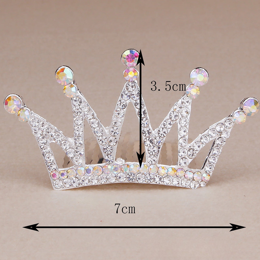 Wholesale Children's Princess Rhinestone Crown Hair Comb
