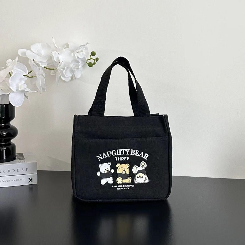 Wholesale High-value Canvas Hand-held Simple Small Three-dimensional Commuting Thickened Shoulder Bag