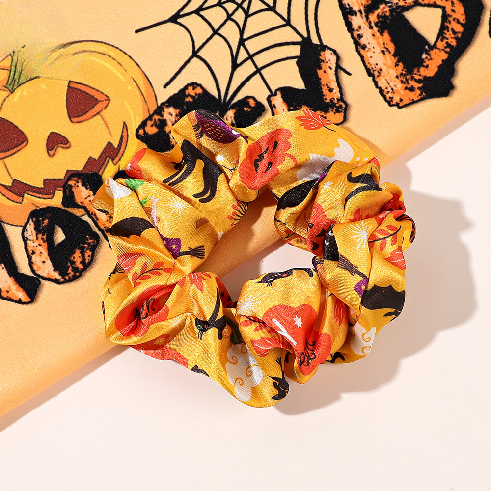 Wholesale Halloween Large Intestine Hair Ring, Pumpkin Skull, Personality Holiday Hair Accessories