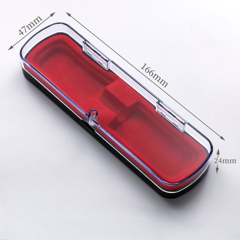 Wholesale Hair Flip Top Magnet Box Plastic Transparent Pen Case