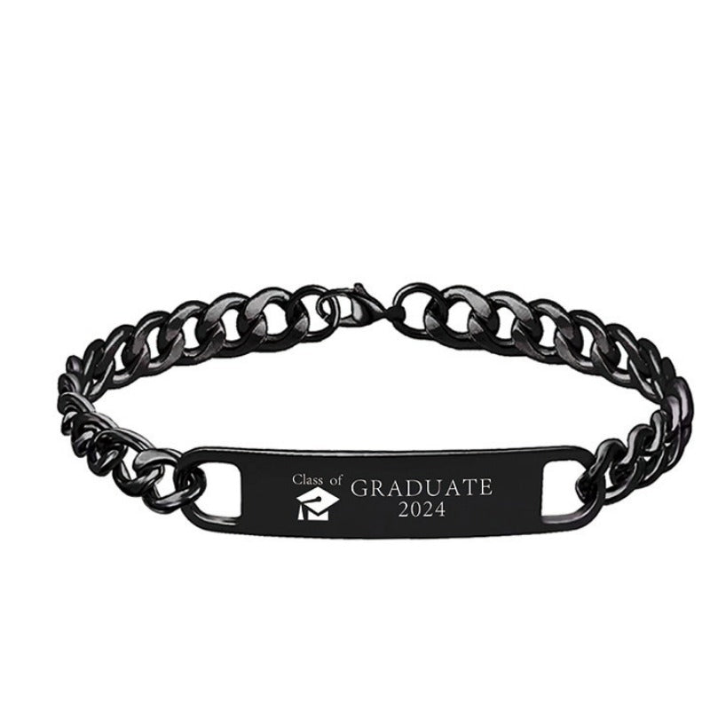 Wholesale Graduation Season Doctor Hat Stainless Steel Bracelet