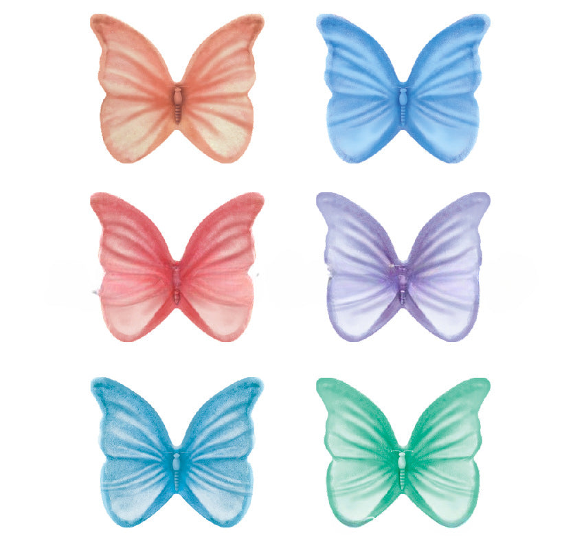 Wholesale Watercolor Butterfly Edible Glutinous Rice Paper Birthday Cake Decoration Sticker